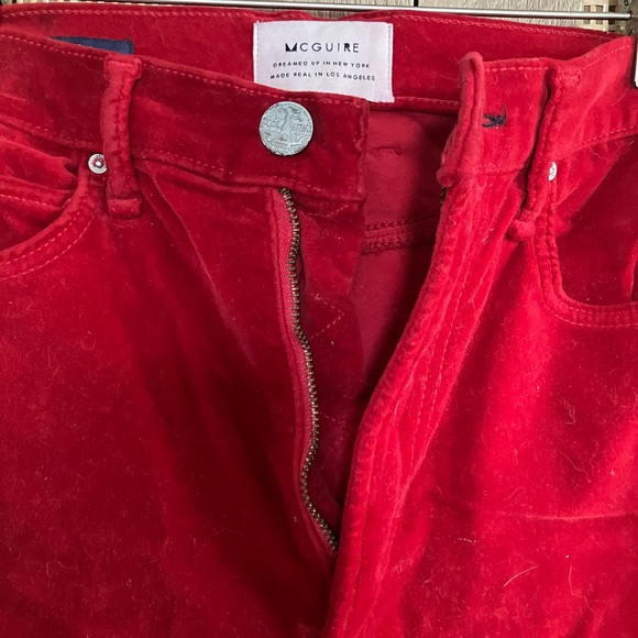 McGuire Red Velvet Stretchy Jeans - Picture 3 of 6